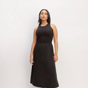 Everlane The Supima® High-Neck Riviera Dress Black Base - Size S